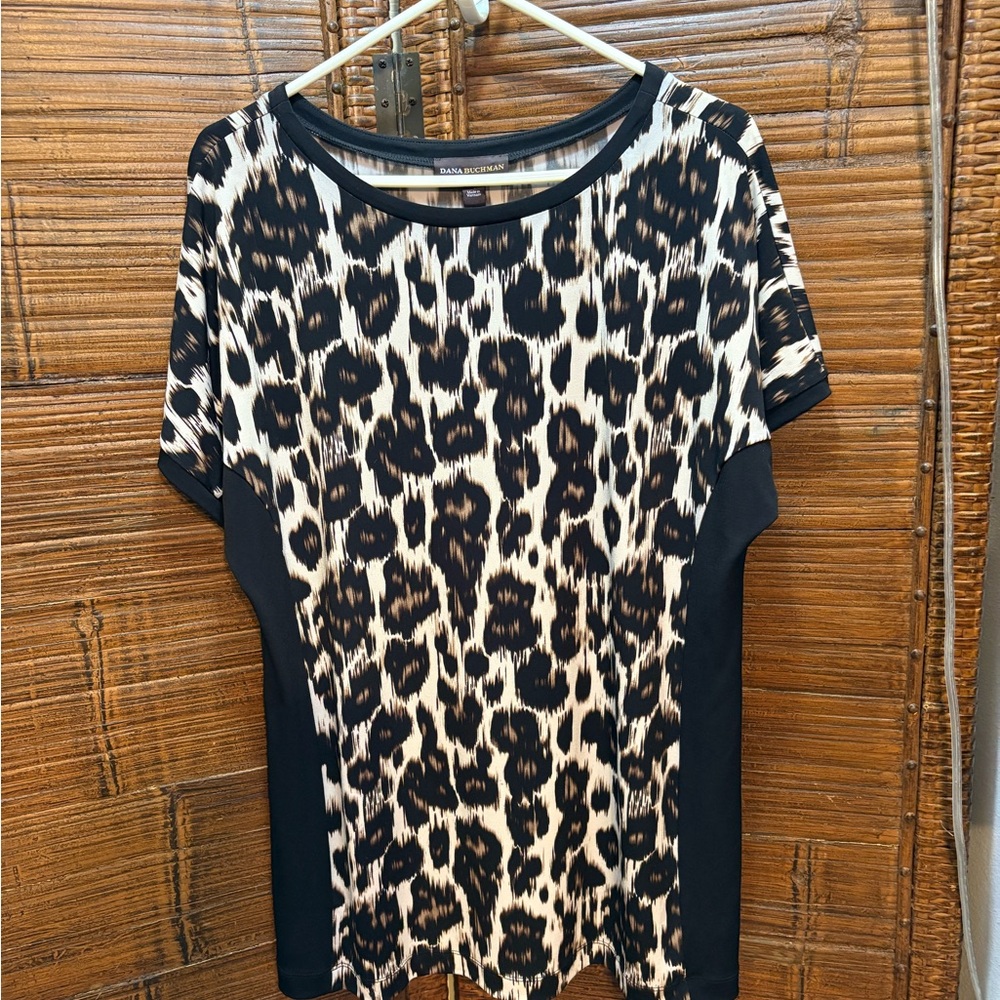 Dana Buchman Leopard Spot Design Blouse
